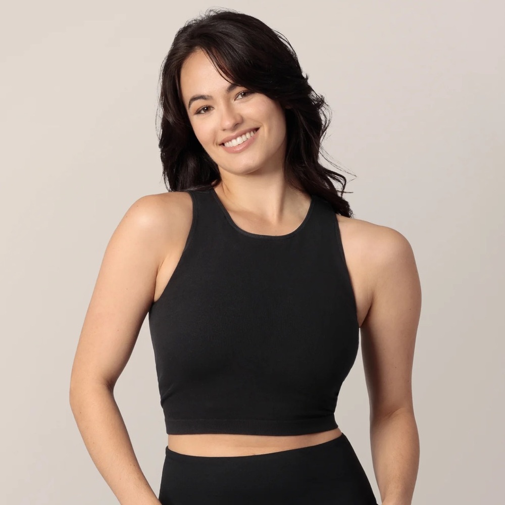 Kindred Bravely- Sublime® Bamboo Maternity & Nursing Longline Bra | Black - M
